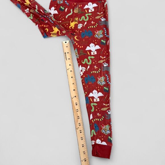 Little Sleepies Red Harry Potter Hogwarts Two Piece Bamboo Pajamas Set Size 4T - Picture 8 of 11